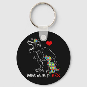 Dadasaurus Dad Rex Autism Awareness Pap Fa Sleutelhanger