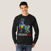 Dadasaurus Dad Rex Autism Awareness Pap Fa T-shirt (Voorkant volledig)