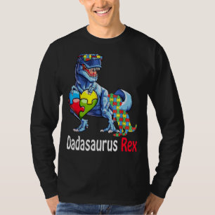 Dadasaurus Dad Rex Autism Awareness Pap Fa T-shirt