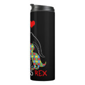 Dadasaurus Dad Rex Autism Awareness Pap Fa Thermosbeker (Geroteerd rechts)
