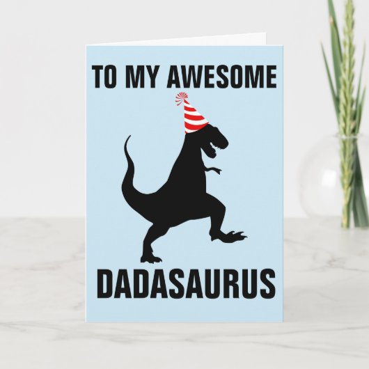 DADASAURUS DINOSAUR BIRTHDAY KAART (Voorkant)