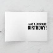 DADASAURUS DINOSAUR BIRTHDAY KAART (Binnen)