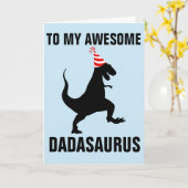 DADASAURUS DINOSAUR BIRTHDAY KAART (Gele Bloem)