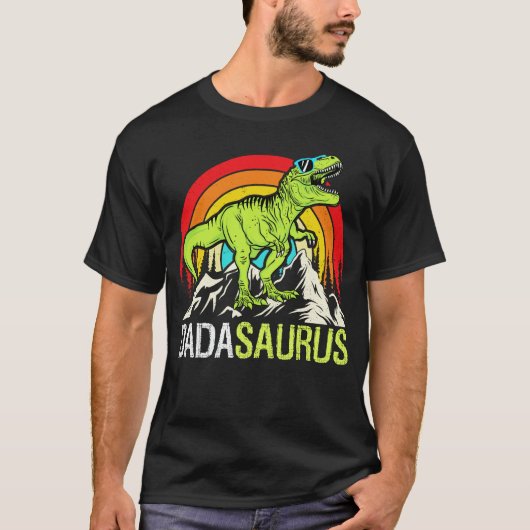 Dadasaurus Dinosaur Dad Dada Saurus Vaderdag T-shirt (Voorkant)