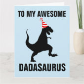 DADASAURUS DINOSAUR GROOT (8.5 X 11) VERJAARDAGSKA KAART (Voorkant)