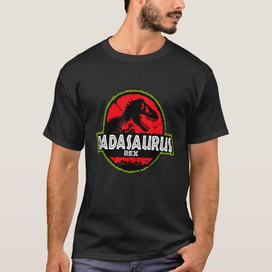 Dadasaurus Dinosaur Rex vaderdag voor pap-griet T-shirt (Voorkant)