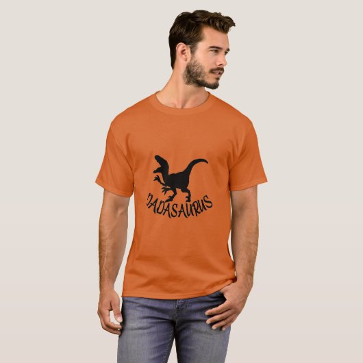 Dadasaurus Dinosaur T-Rex vaderdag voor vader pres T-shirt (Voorkant volledig)