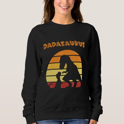 Dadasaurus Papa Trex Vader T-Rex Dinosaurus Retro Trui (Voorkant)