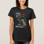 Dadasaurus Rex Autism Awareness Jigzaag Puzzle Pro T-shirt (Voorkant)