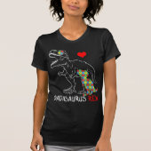 Dadasaurus Rex Autism Awareness Proud Dad's T-shirt (Voorkant)