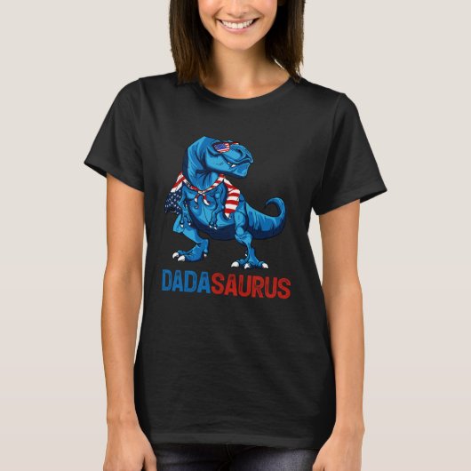 Dadasaurus Rex Dinosaur Dada Saurus Vader Dag 4e T-shirt (Voorkant)