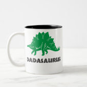 Dadasaurus STEGOSAURUS dinosaur, dad, dada, papa Tweekleurige Koffiemok (Links)