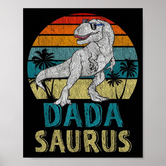 Dadasaurus T Rex Dinosaur Dada Saurus Familie Matc Poster (Voorkant)