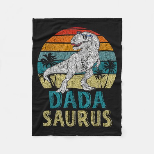 Dadasaurus T Rex Dinosaur Dada Saurus Family Match Fleece Deken (Voorkant)