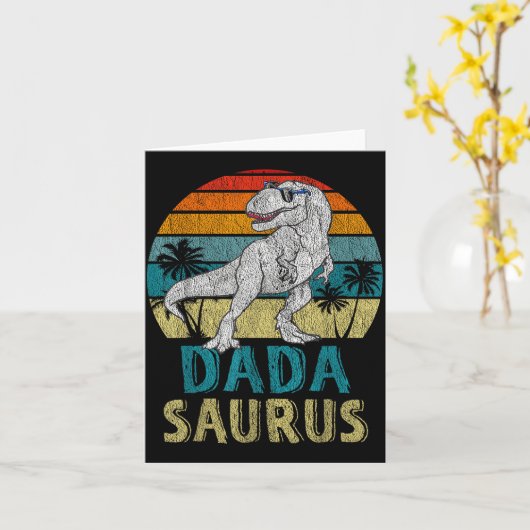 Dadasaurus T Rex Dinosaur Dada Saurus Family Match Kaart (Gele Bloem)