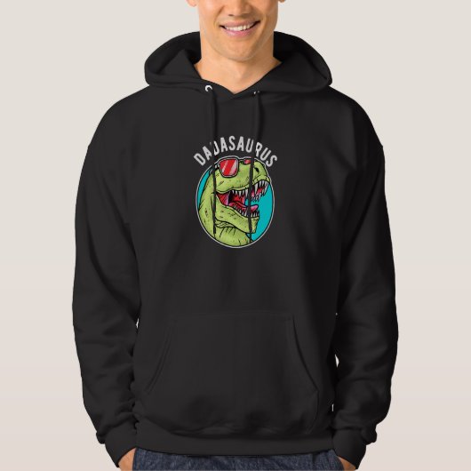 Dadasaurus T Rex Dinosaur Dada Saurus Hoodie (Voorkant)