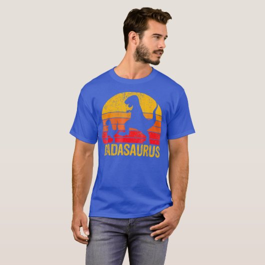 Dadasaurus T Rex en Babysaurus Grappige Dinosaurus T-shirt (Voorkant volledig)
