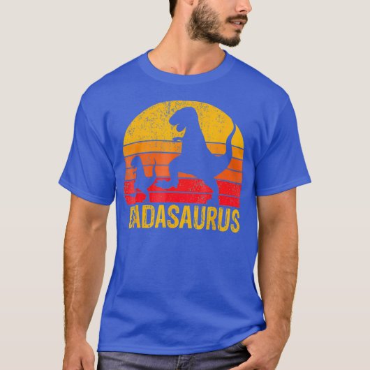 Dadasaurus T Rex en Babysaurus Grappige Dinosaurus T-shirt (Voorkant)