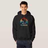Dadasaurus T Rex papa Dinosaur 4 Kinder vaders Da Hoodie (Voorkant volledig)