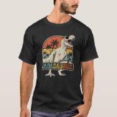 Dadasaurus T-Rex Retro Sunset Silhouette  T-shirt (Voorkant)