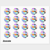 Dadawan K7 tapes  kleuren Ronde Sticker (Vel)