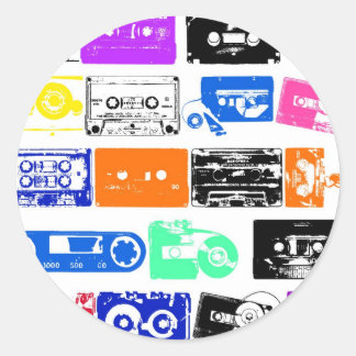 Dadawan K7 tapes  kleuren Ronde Sticker