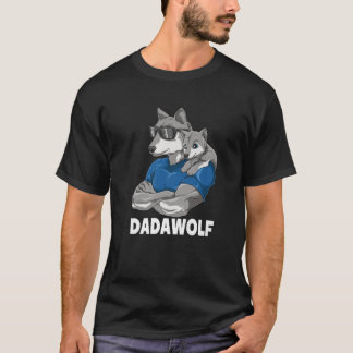 Dadawolf Wolf Dad and Baby Papa Vaderdag for a T-shirt