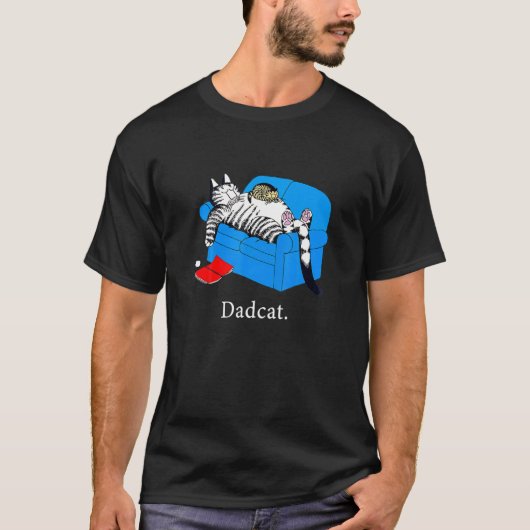 Dadcat Lazy Cat Cute Sleepy Cat Cat Cat T-shirt (Voorkant)