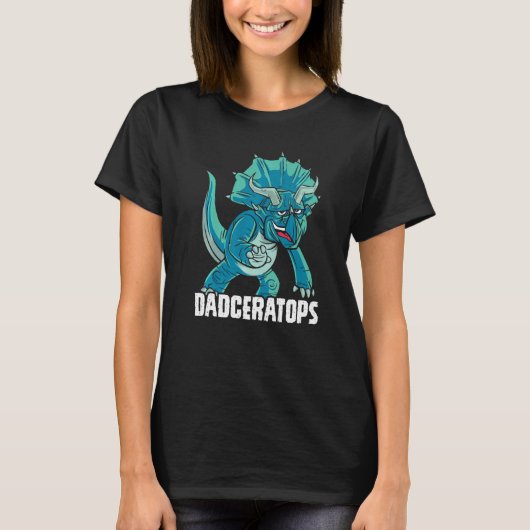 Dadceratops Triceratops Dinosaur Prehistoric Dino  T-shirt (Voorkant)