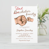 Dadchelor-Baby shower Kaart (Staand voorkant)