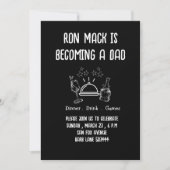 Dadchelor-bier- en luierpartij kaart (Voorkant)