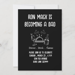 Dadchelor-bier- en luierpartij kaart