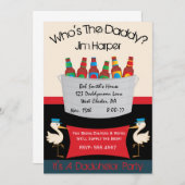 Dadchelor Diaper Keg Party-uitnodigingen Kaart (Voorkant / Achterkant)