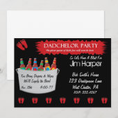 Dadchelor Diaper Keg Party-uitnodigingen Kaart (Voorkant / Achterkant)