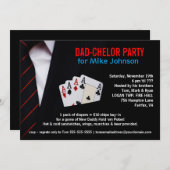 Dadchelor - Geavanceerde Poker Party-uitnodigingen Kaart (Voorkant / Achterkant)