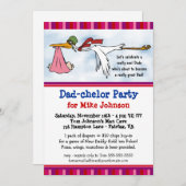 Dadchelor Party - Cute Dad Shower-uitnodigingen Kaart (Voorkant / Achterkant)