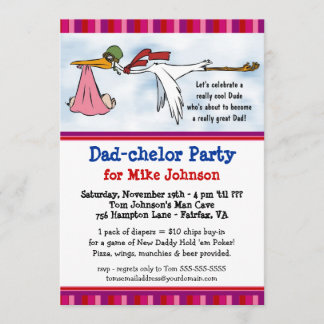 Dadchelor Party - Cute Dad Shower-uitnodigingen Kaart