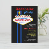 Dadchelor Party - Daddymoon Man Shower-uitnodiging Kaart (Staand voorkant)