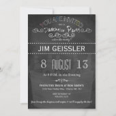 Dadchelor Party Invite in Chalkboard Typografie Kaart (Voorkant)
