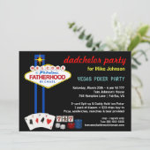 Dadchelor Party - Vegas Casino Style Invitations Kaart (Staand voorkant)