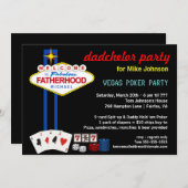 Dadchelor Party - Vegas Casino Style Invitations Kaart (Voorkant / Achterkant)