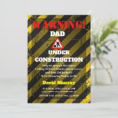 Dadchelor Party | Waarschuwing DAD in aanbouw Kaart (Staand voorkant)