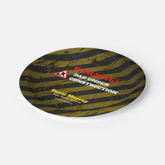 Dadchelor Party | Waarschuwing DAD in aanbouw Papieren Bordje (Gekanteld)