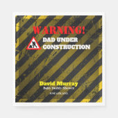 Dadchelor Party | Waarschuwing DAD in aanbouw Servet (Voorkant)