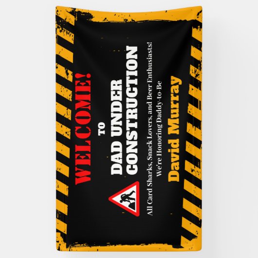 Dadchelor Party | Waarschuwing DAD in aanbouw Spandoek (Verticaal)