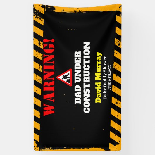 Dadchelor Party | Waarschuwing DAD in aanbouw Spandoek (Verticaal)
