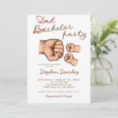 Dadchelor Tweeling Baby Shower Kaart (Staand voorkant)