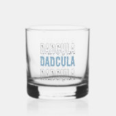 Dadcula Blue Halloween Whisky Glas (Voorkant)