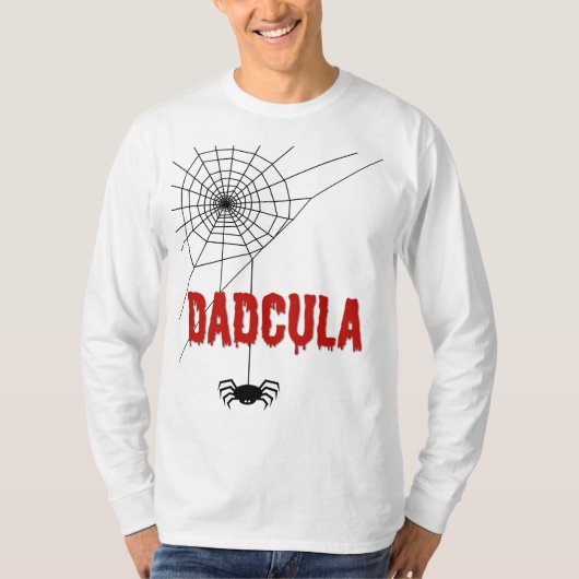 Dadcula Dripping Blood Font and Spider T-shirt (Voorkant)
