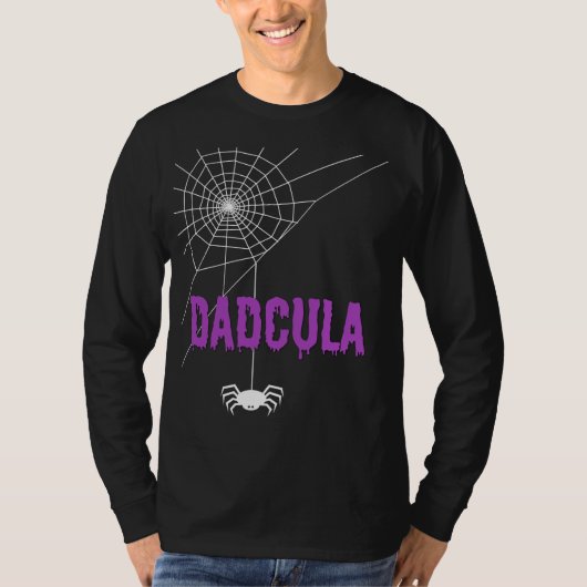 Dadcula Dripping Blood Font and Spider T-shirt (Voorkant)